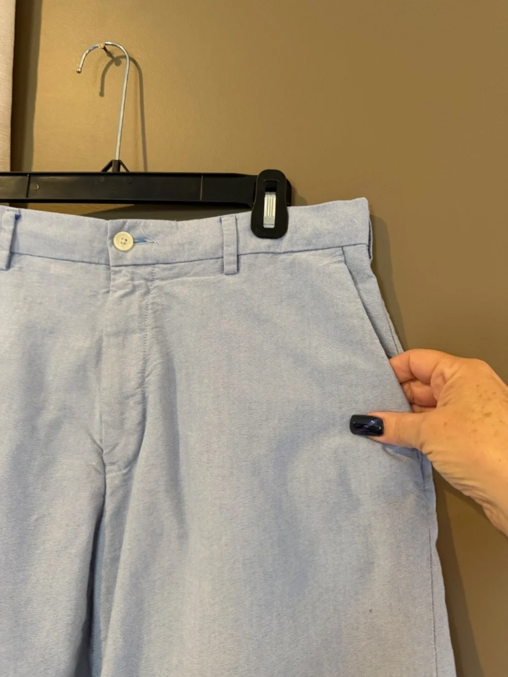 Polo Ralph Lauren Men's Casual Light Blue Cotton Shorts, Mid-Rise Size 32